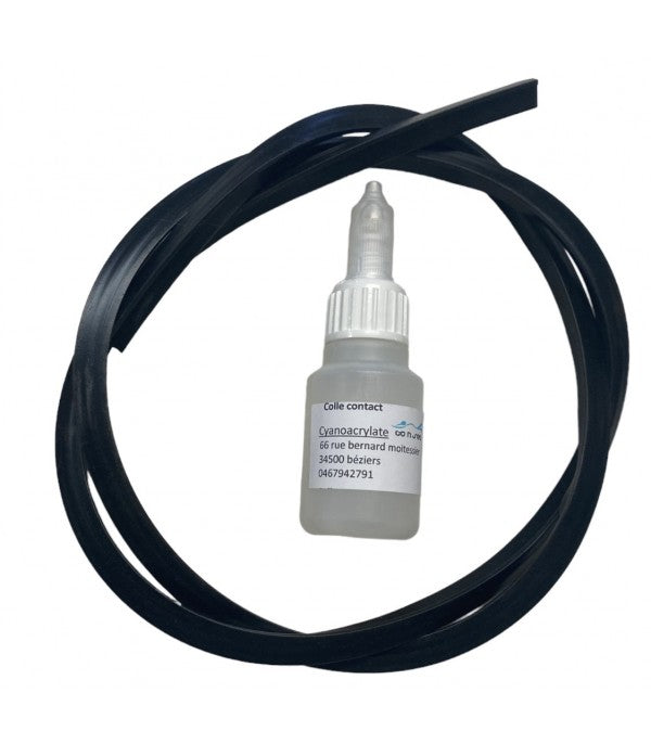 Longerons petit "T" au mètre + tube de colle 20 gr